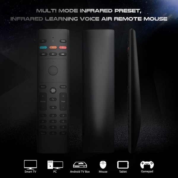 2.4G trådlös Air Mouse 34 tangenter 6 Axis Gyro Voice Remote
