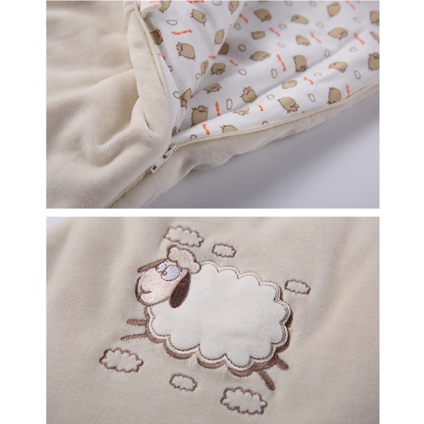 0~2 år gammal baby sovsäck, lämplig för höst och White 0-6 months
