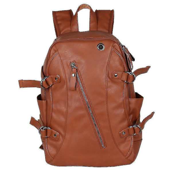Unisex läderryggsäck Casual Style Brun