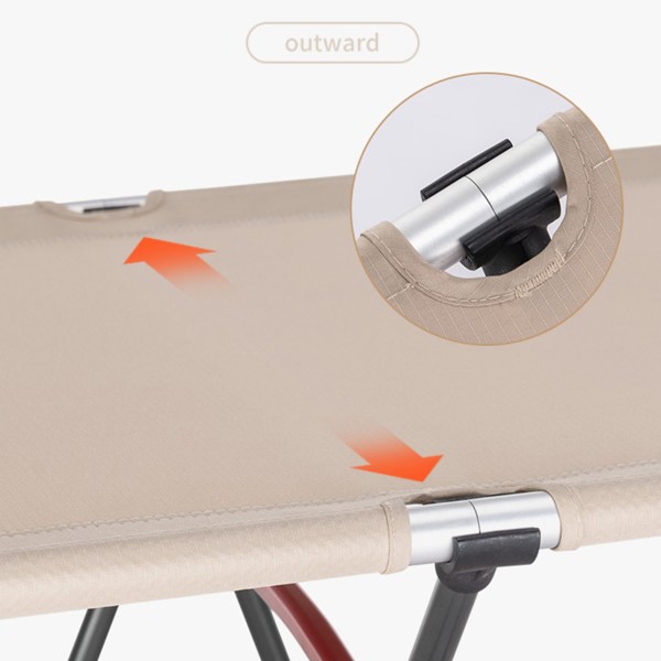 Ultralätt hopfällbar campingsäng Kompakt bärbar enkelsäng