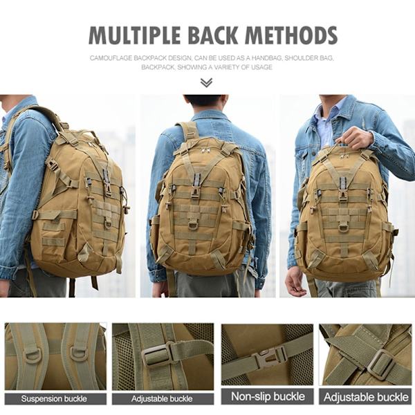 40L Camping Ryggsäck Militärväska Herr Resväskor Tactical