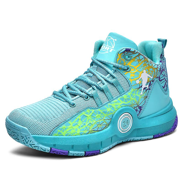 Män Basketskor Mode Halkfria sneakers Andas Cyan 39