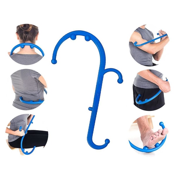 Trigger Point Self Massager Stick Theracane Body Muscle Blue