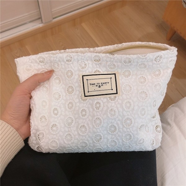 Dam kosmetikaväska Broderi Spets Clutch Makeup Bag