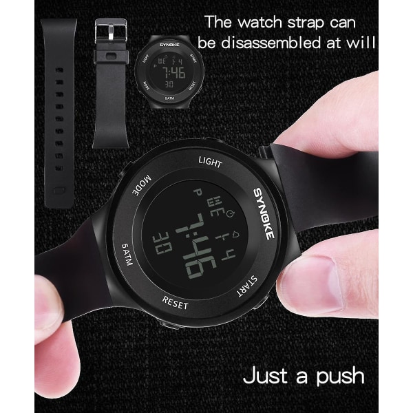 SYNOKE 9199 Mode Män Watch Luminous Date Week Display