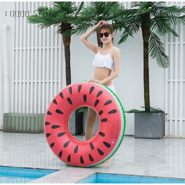 120CM Vattenmelon Uppblåsbar Pool Float Circle Ring För Barn