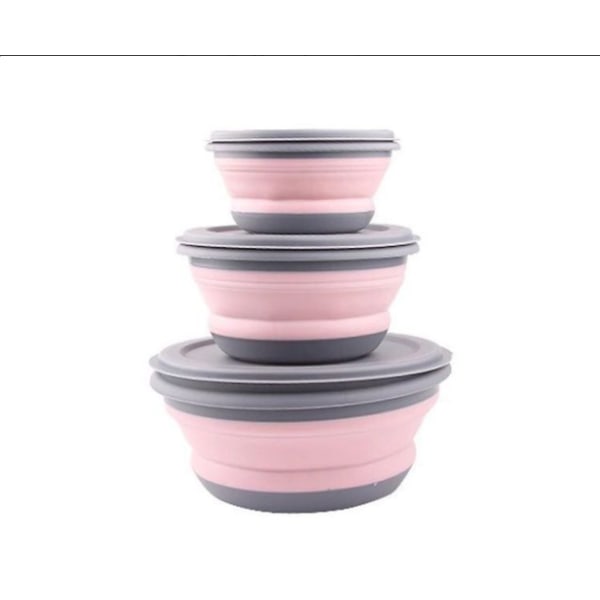 Hopfällbar skål Utomhus Camping Servis Set Lunchbox