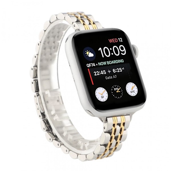 Silver / guld metall watch för Apple Watch -serien