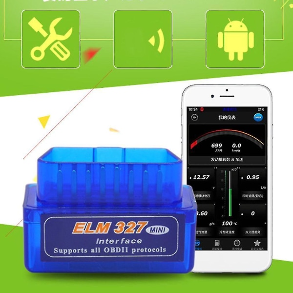 Mini Elm327 Obd2 Ii Bluetooth Diagnostic Car Auto Interface