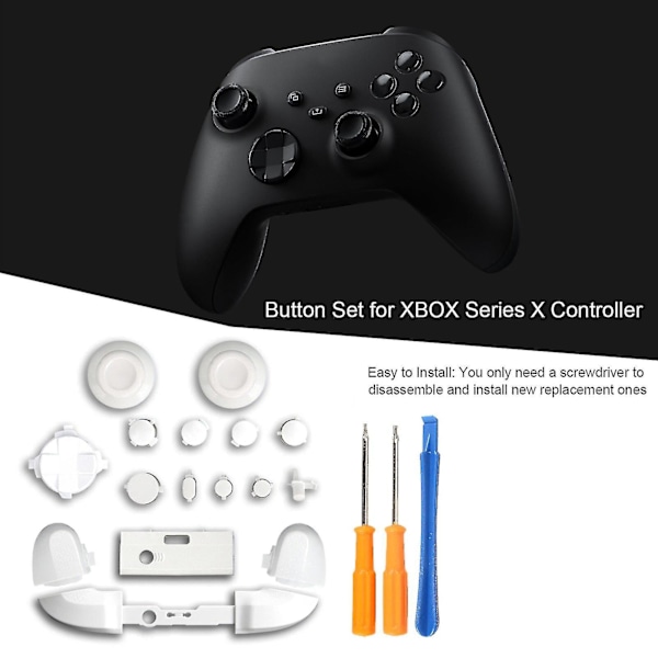 Ersättningssats för Xbox Series X Controller Lb Rb Bumpers White