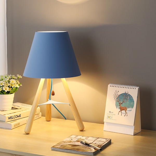 28CM golvlampa i massivt trä, 220V E27 utan glödlampa,