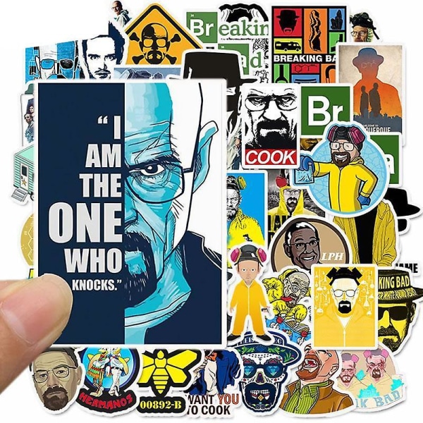 Breaking Bad vattentäta pvc-klistermärken för skateboard, gitarr,