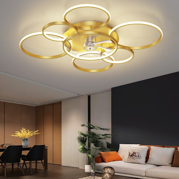 Atmosfärisk tyst fläktlampa Personlighet vardagsrumslampa