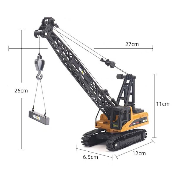 Ny 1:50 Huina Diecast Toy Crawler Crane Model Alloy