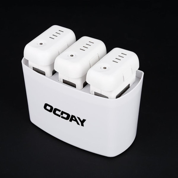 Ocday White 3 In 1 3 Port Batteri Dock Batteriladdare För