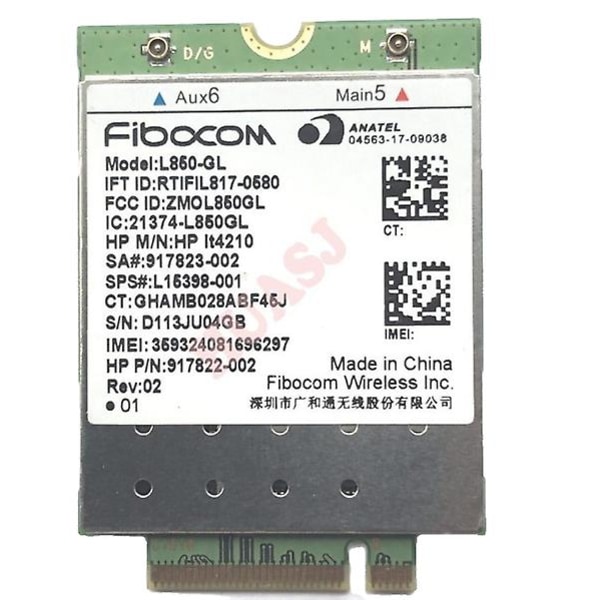 L850-gl för Hp Lt4210 Fibocom-kort, Wwan mobilmodul 4g