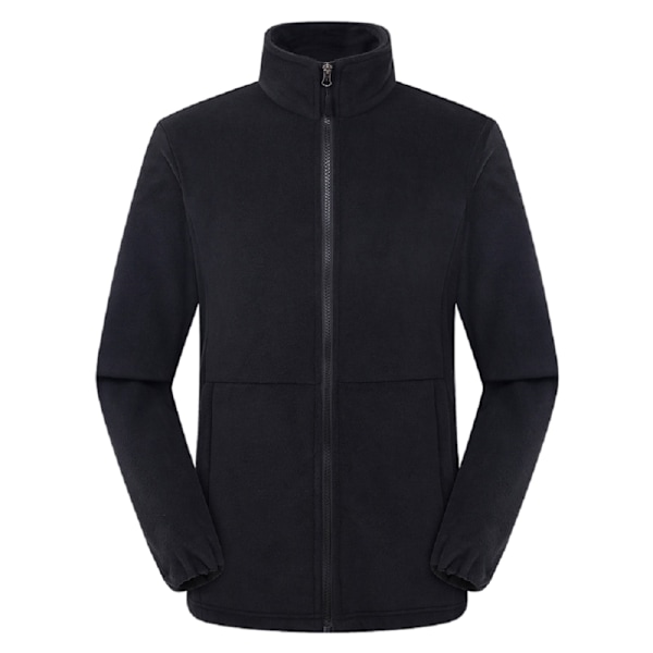 S-3XLPolar fleece herrjacka, tjock fleece utomhus Black S