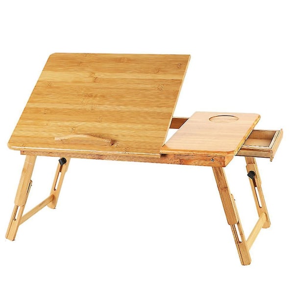 Laptop Skrivbord För Säng, Justerbart Fällbart Laptop Bord Med 50x30x(20-30)cm