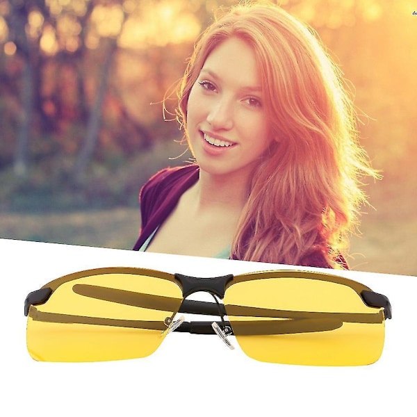 Gula Hd Night Vision Polarized Glasögon Uv400 Körning