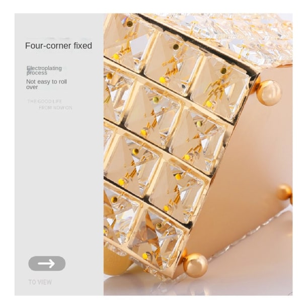 Crystal Tissue Box, nordisk stil för vardagsrum Lämplig Silver