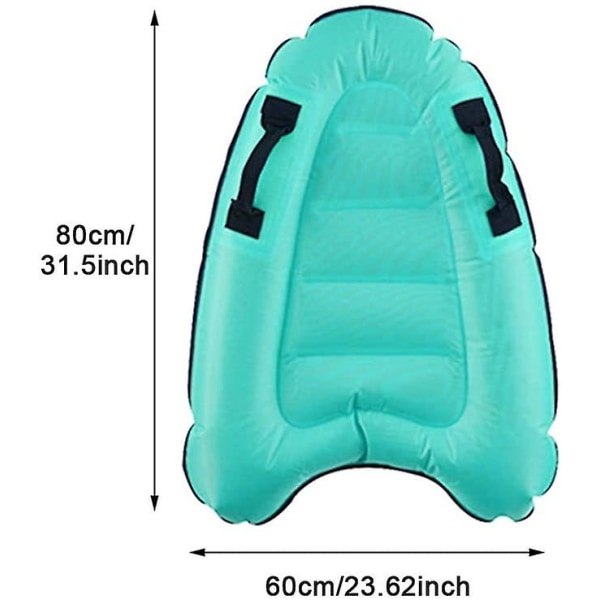 Uppblåsbar Surf Body Board med handtag, simning flytande