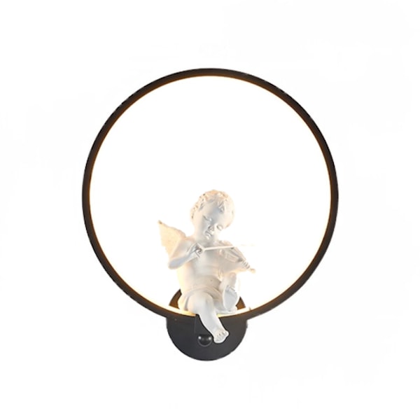 Vägglampor inomhus, Romantic Wind, Patch Light Source, Angel Black - 18W warm light 