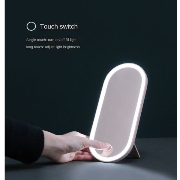 Led sminkspegel, bärbar, lämplig för Fill Light Tablet White