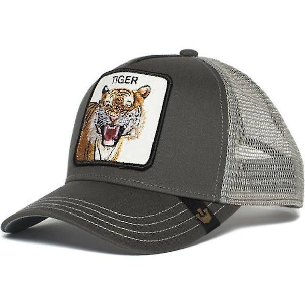 2022 djurbroderi baseballkepsar för män kvinnor Snapback Tiger Gray