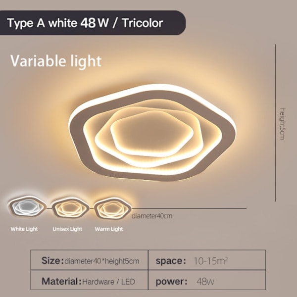 40CM LED-taklampa är modern för sovrum 48W inomhus