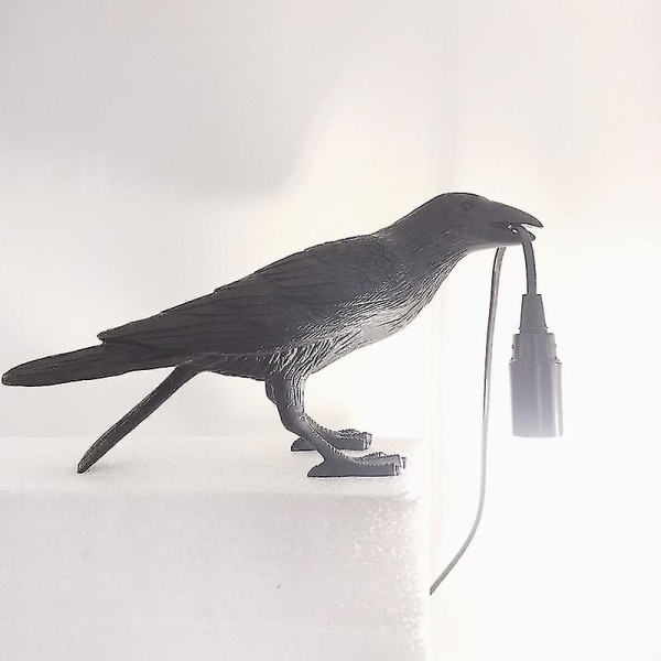 Crow Bordslampa Lucky Bird Skrivbordslampa Crow Bordslampa Resin Black B EU