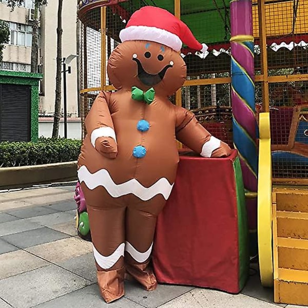 Jul Pepparkakor Uppblåsbar Dräkt För Vuxen