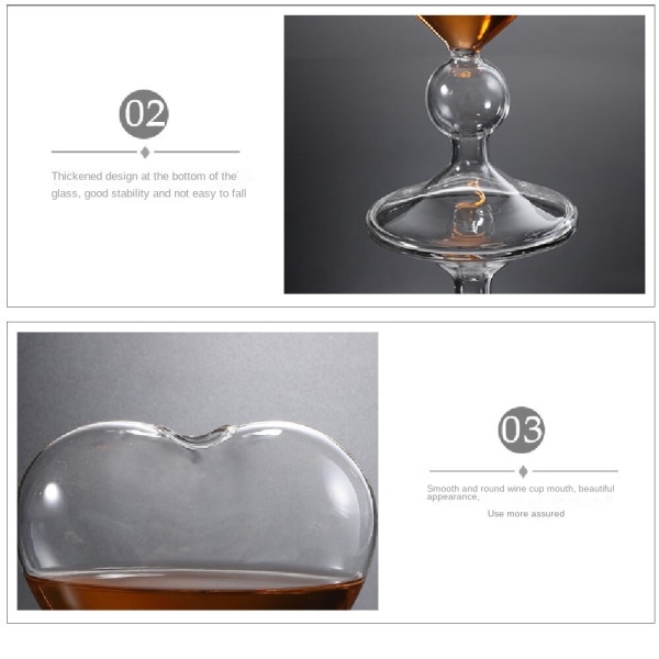 Högt borosilikat Cocktailglas För Bar Hjärtformad