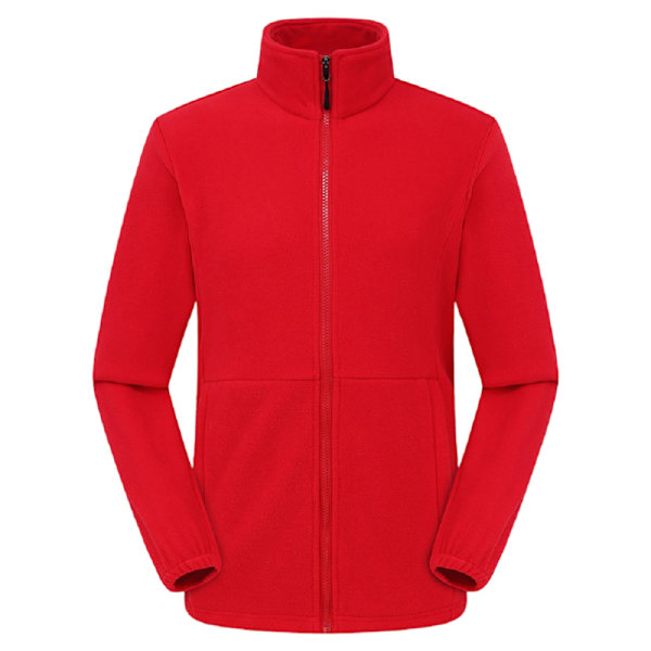 S-3XLPolar fleece herrjacka, tjock fleece utomhus Red XL