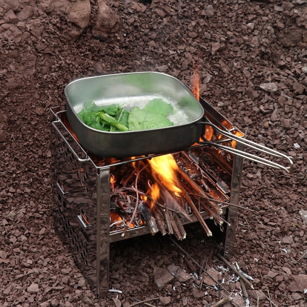 6 STK/ Set Camping Köksredskap Rostfritt Stål Matlagning Set Soppa