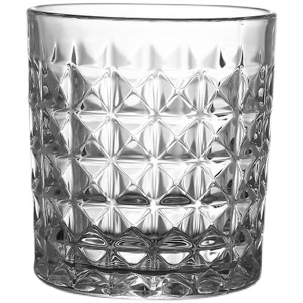 Glas kaffekopp, fyrkantig diamant koreansk stil lämplig för