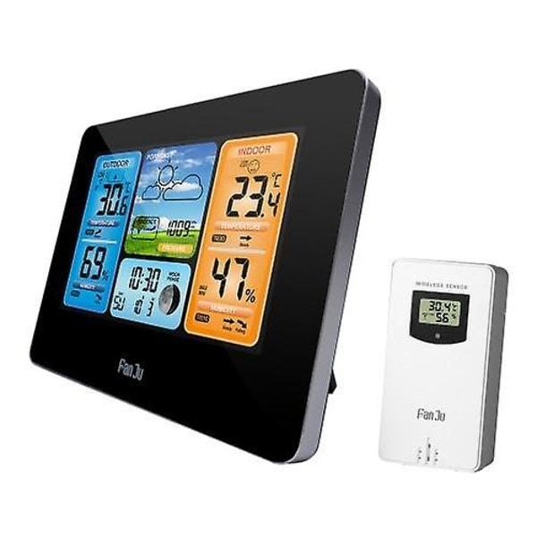 FanJu FJ3373 Multifunktion digital väderstation LCD-larm