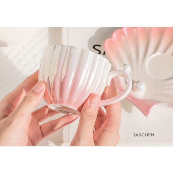 Creative Gradient Rosa Blå Grön Shell Pearl Cups And