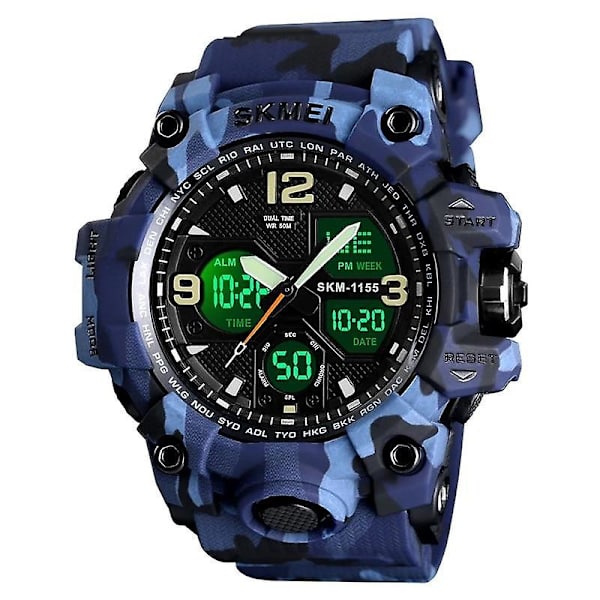 Digitala vattentäta armbandsur Grey camo