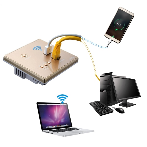 300M New In Wall AP Access Point Trådlös WiFi-router USB
