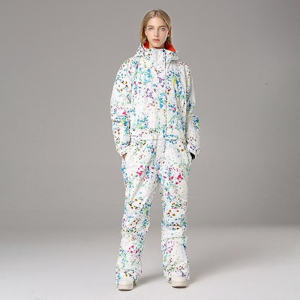 Vattentät One Piece Skiddräkter Snowboard Jumpsuit Sport L / Style 2 Yellow