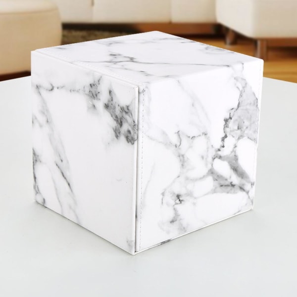 Marble Cube Square Tissue Box PU Läder Roll Tissue Hållare