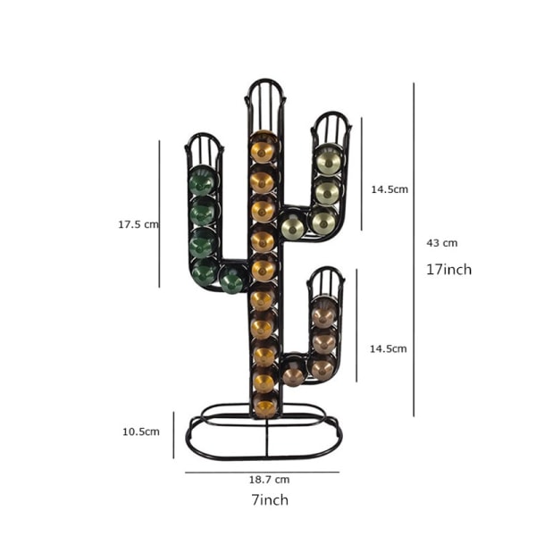 Nespresso Cactus Rack Hållare för displayhållare i rostfritt stål