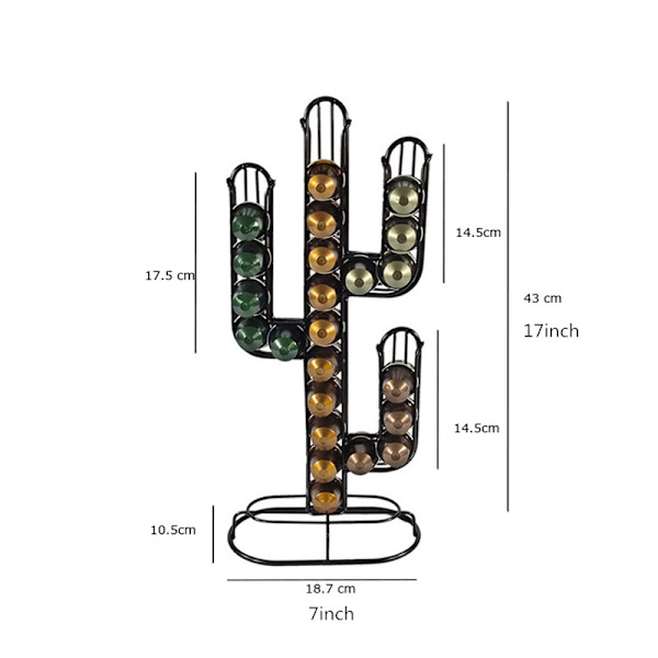 Nespresso Cactus Rack Hållare för displayhållare i rostfritt stål