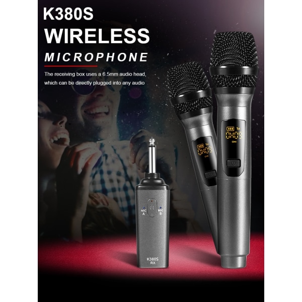 Bärbar Bluetooth Karaoke Microphone Wireless Professional