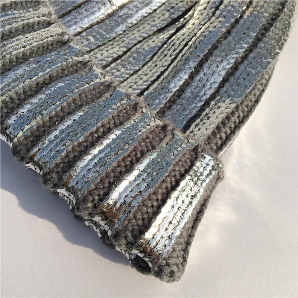 Winter Metallic KnittedPompom Beanie Hat Dammode Faux