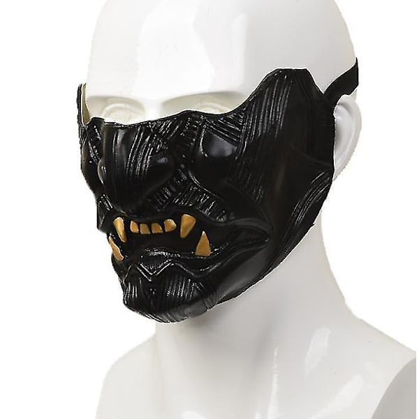 Grimas mörka män och kvinnor halvansikte latexmask