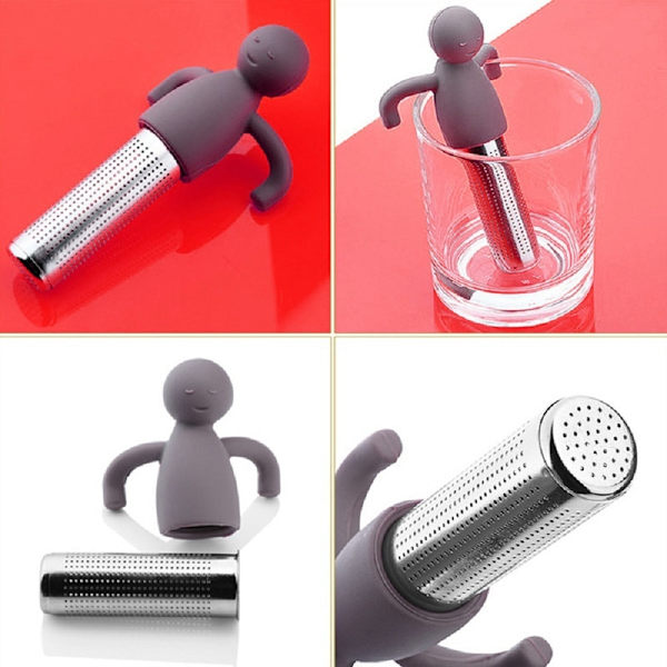 Liten man form silikon tesil med teinfuser