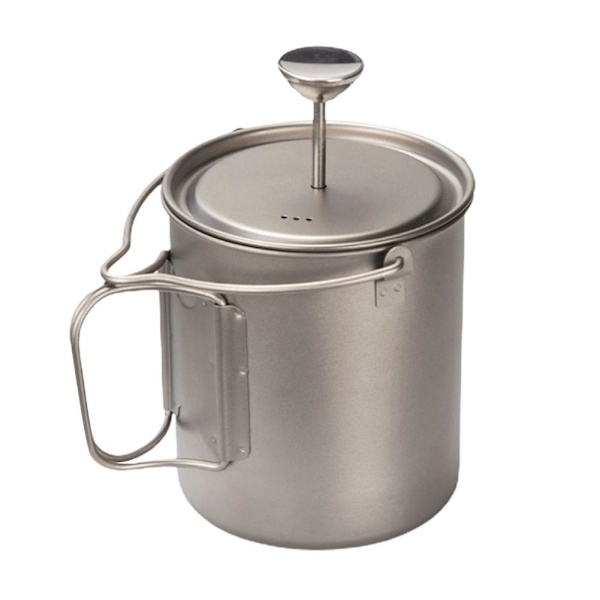 Ny 750 ml titan kaffekopp Mugg French Press Pot Coffee