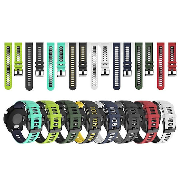 22 mm för Garmin Vivoactive 4 / Venu 2 Universal Tvåfärgad Red Black