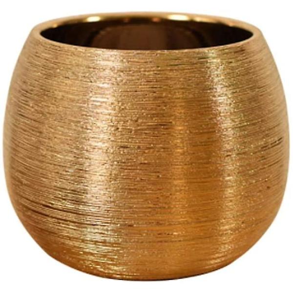 Modern minimalistisk keramisk rund vas guld för dekorativa